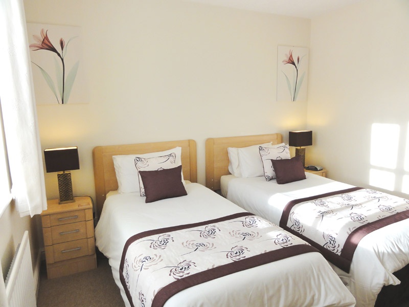 holiday cottage offers a large twin bedded room suitable for families